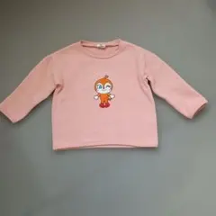 アンパンマン ドキンちゃん サーモンピンク 裏起毛トレーナー　100