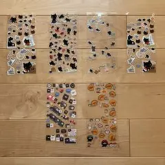 かものはしかも。　靴下にゃんこ　モノクロブー　シール　6セット