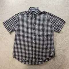 F2538 Tommy Hilfiger 半袖チェックシャツ サイズM ネイビーのサムネイル