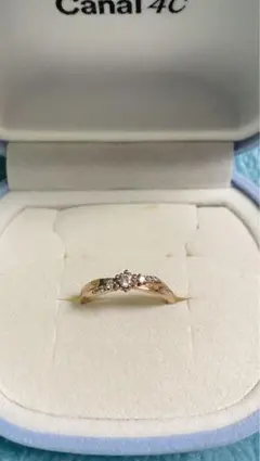 canal4°Cローズゴールドシルバーリング　9号 美品