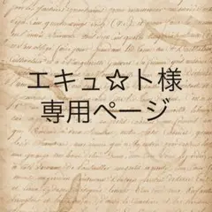 エキュ☆ト様　専用ページ