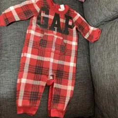 ※ GAP 80 ロンパース 赤　チェック　男の子　女の子