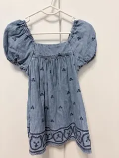 GAP 刺繍ワッペン デニムワンピース ドレス ブラナンベア90のサムネイル