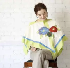 美品❣️ Bétta（ベッタ）授乳スカーフ モダンフラワー（グリーン） 授乳ケープ