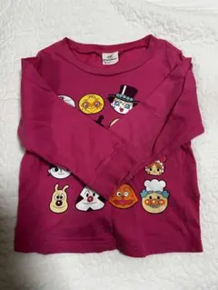 アンパンマン柄 ピンク 長袖Tシャツ
