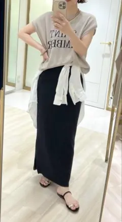 値下げLOUNGEDRESSポンチZIPタイトスカートFブラックのサムネイル