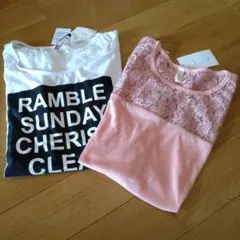 花柄レースTシャツセットのサムネイル