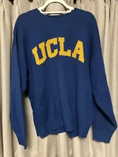 UCLA カレッジロゴ ニット セーター ブルー イエロー