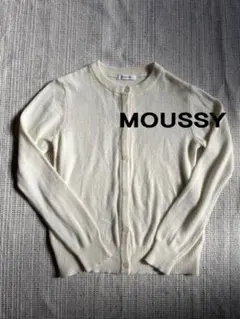 マウジーMOUSSYアンゴラニットふんわりカーディガンアイボリーカーディガン