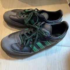 adidas サンバ スニーカー グレー/グリーン 9.5 US