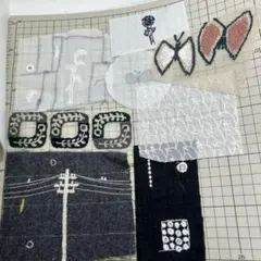 ミナペルホネン　はぎれ刺繍　yuki-no-hi ユキノヒ他