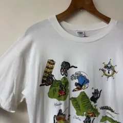 00s 90s クリバンキャット クレイジーシャツ 猫アニマル Tシャツのサムネイル