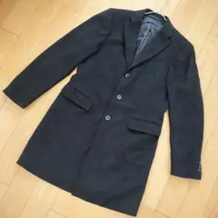 ✨ユニクロ✨UNIQLO チェスターコート カシミヤ ウール【M】黒 ビジネス