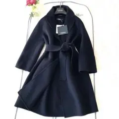 新品タグ付き‼️【マックスマーラ】36クチートアマーノ　ラップコート　ネイビー