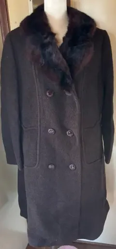 ビンテージ！イギリス製　ファーコート　ブラウン