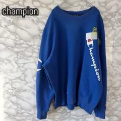 Champion クルーネック トレーナー 青　JPNサイズ3XL ブルー