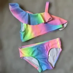 H&M レインボー水着 2Tサイズ　美品