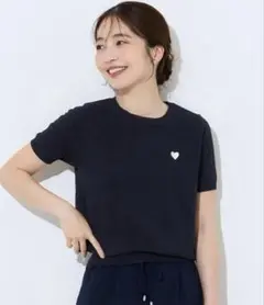 coca コカ　シャリ感レーヨンロゴ刺繍ニット　レディース