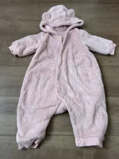 UNIQLO ベビー ロンパース 70サイズ　くま　ピンクもこもこ　新生児