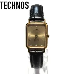 TECHNOS テクノス ゴールド ダイヤ スイスメイド レディース 腕時計のサムネイル