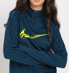 L 新品 ナイキ ランニング ミッドレイヤー 長袖 ランシャツ ハーフジップ