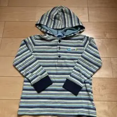 familiar フード付きパーカー 110cm ストライプ