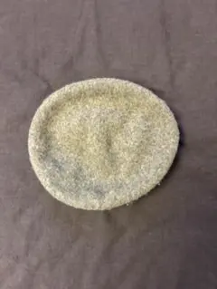 グレー ウール ベレー帽 フリーサイズ