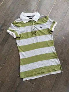 Abercrombie & Fitch ボーダー ポロシャツ 半袖のサムネイル