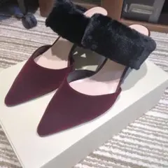 未使用品　マチルダ　パンプス　ミュール　ボルドー