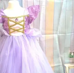 身長110〜120 ラプンツェル風コスチューム 紫色