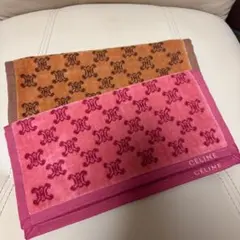 【未使用品】CELINE タオルハンカチ ミニテリー 2枚組