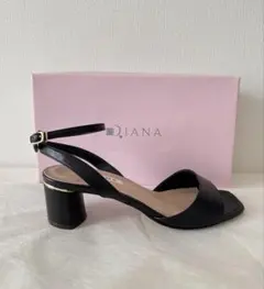 ★DIANA サンダル　アンクルストラップ　ブラック 24.5cmのサムネイル