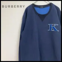 BURBERRY BLACK LABEL スウェット 紺 ワッペン カレッジのサムネイル