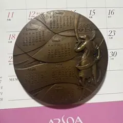 アンティーク メダル ヘルメス ケーリュケイオン ゴールドカラー 
