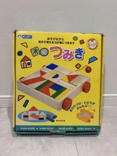 ギンポー 木のつみき 30ピース カート付き　積み木のサムネイル