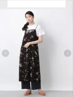 LEPSIM レプシム キャミワンピ ロングワンピ 花柄ロングキャミワンピース