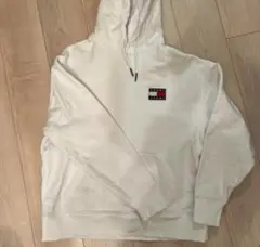 TOMMY JEANS ホワイト フード付きパー カーM