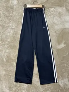 ワケアリ■アディダス ネイビー トラックパンツ　ジャージパンツ　サイズS