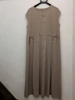DHC クレープジャージワンピース ベージュ LLサイズ