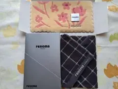 【未使用品】renoma PARIS レノマ 　タオルハンカチ 2枚セットのサムネイル