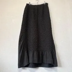 HaaT ISSEY MIYAKE ロングフレアスカート ブラック - メルカリ