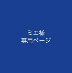 ミエ様専用ページ