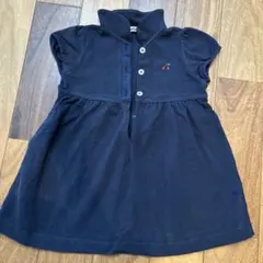 ファミリア　お出かけポロシャツ素材ワンピース　襟付き　90サイズ
