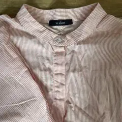 w closet ストライプシャツワンピース