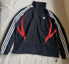 【美品】アディダス アーカイブ トラックトップ 黒 赤 XLサイズ