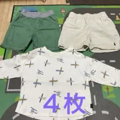 tete a tete 飛行機柄Tシャツとショートパンツセット 2セット４枚