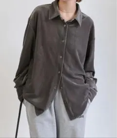 select MOCA カットベロアシャツ