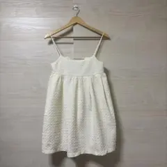 フクレジャガード バックオープン キャミ ミニワンピース レイヤード 重ね着