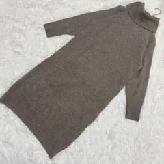 UNIQLO ユニクロ スフレヤーンオフタートルネックワンピース M