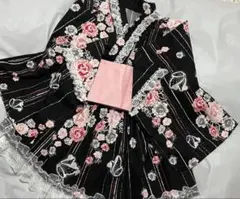 ❤︎1点限り❤︎浴衣ドレス❤︎キラキラジュエル花柄❤︎姫系ギャル